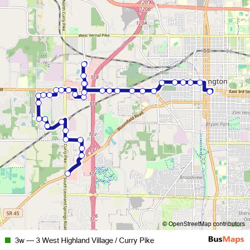 3w bus Line Map