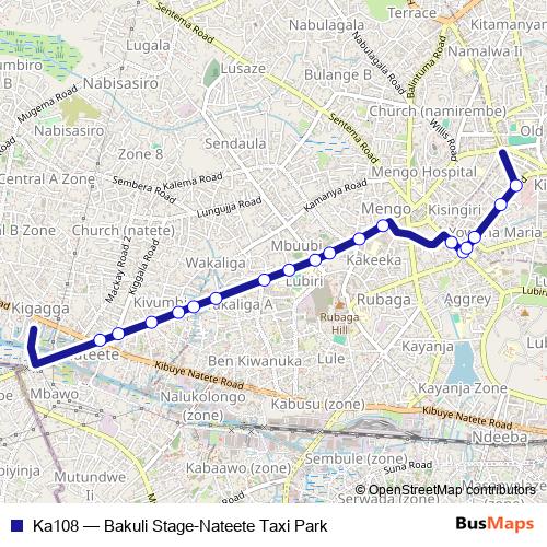 Ka108 bus Line Map