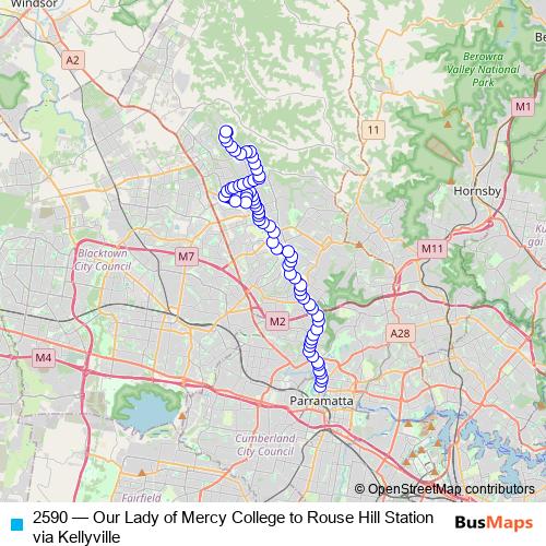 2590 bus Line Map