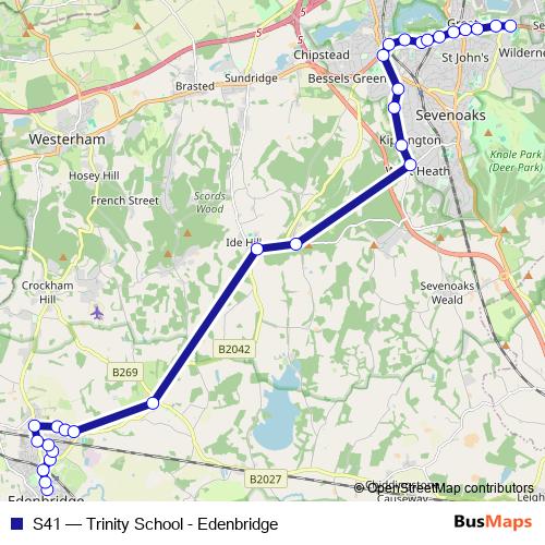 S41 bus Line Map