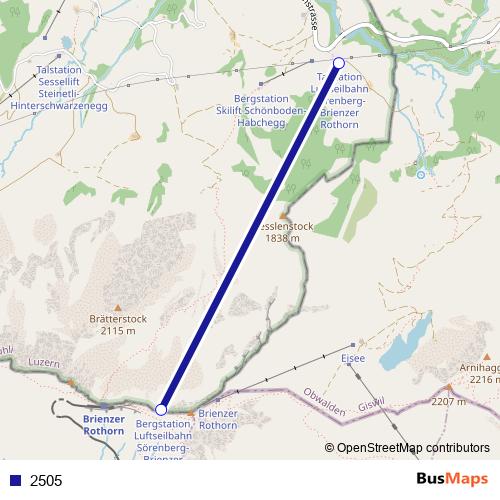 2505 cable-car Line Map