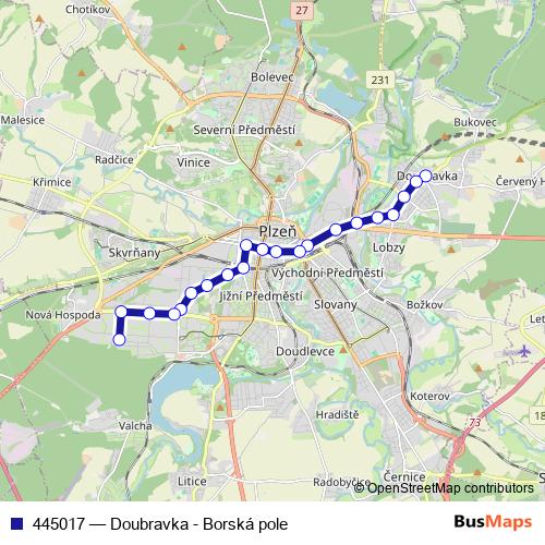 445017 trolleybus Line Map