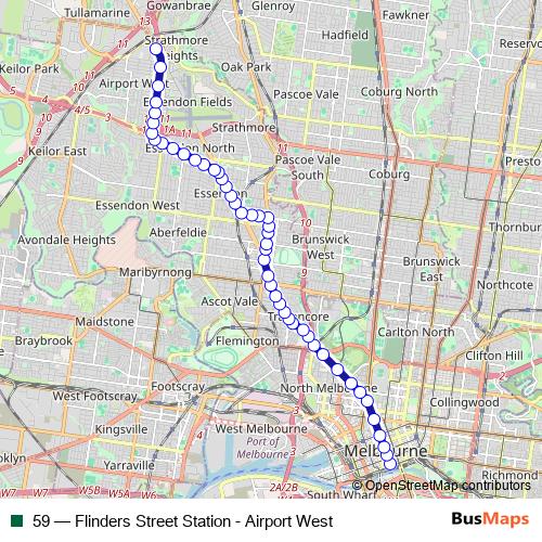 59 tram Line Map