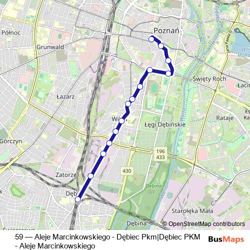 59 tram Line Map