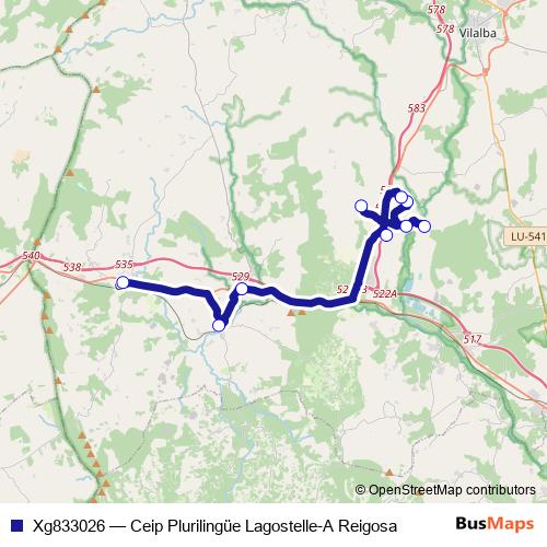 Xg833026 bus Line Map