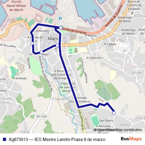 Xg673013 bus Line Map