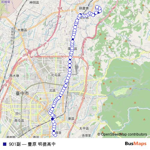 901副 bus Line Map
