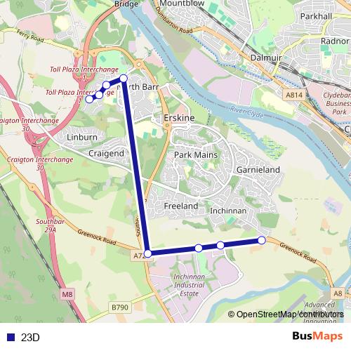 23D bus Line Map