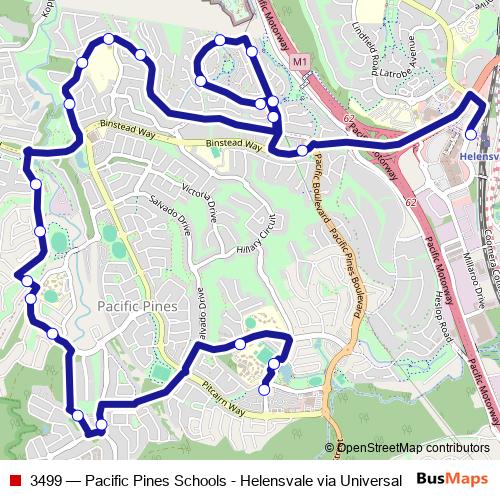 3499 bus Line Map
