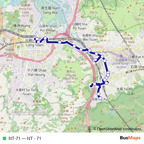 NT-71 bus Line Map