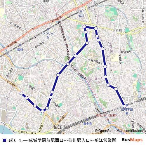 成０４ bus Line Map