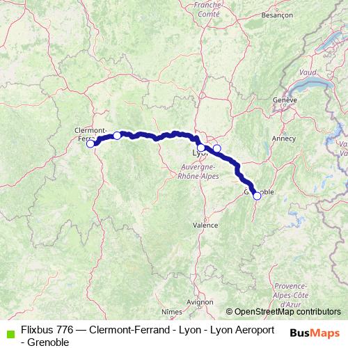 Flixbus 776 bus Line Map
