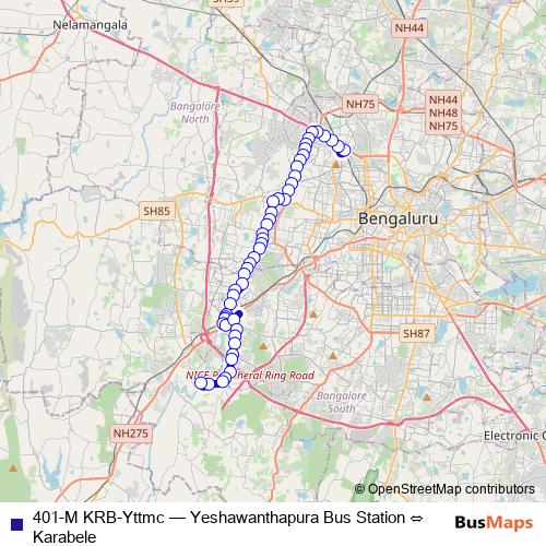401-M KRB-Yttmc bus Line Map