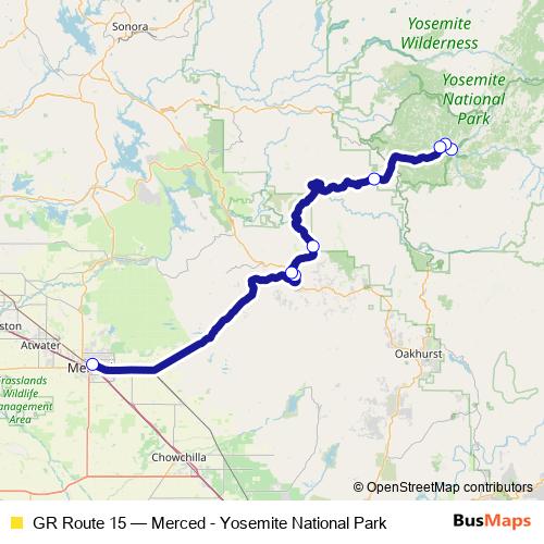 GR Route 15 bus Line Map
