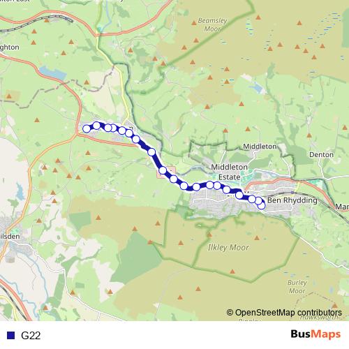 G22 bus Line Map