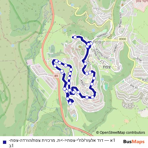 1א bus Line Map
