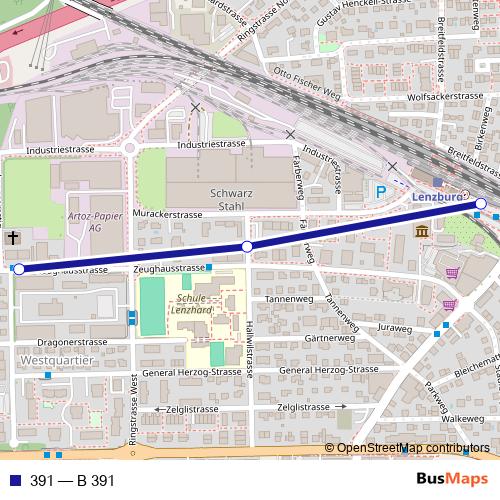391 bus Line Map