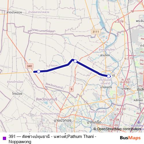 391 bus Line Map