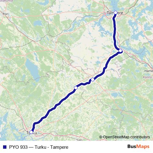 PYO 933 rail Line Map