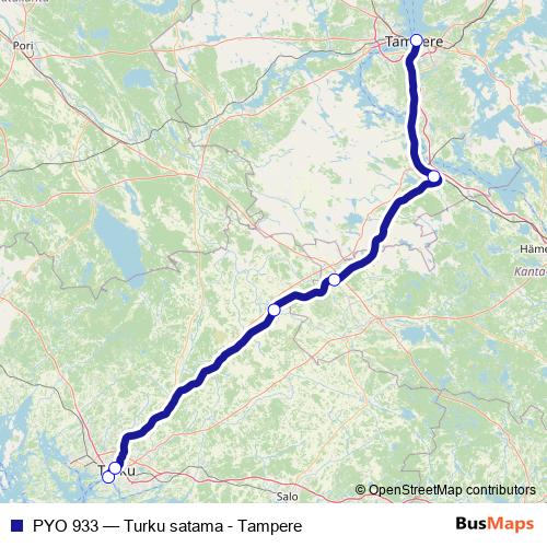 PYO 933 rail Line Map