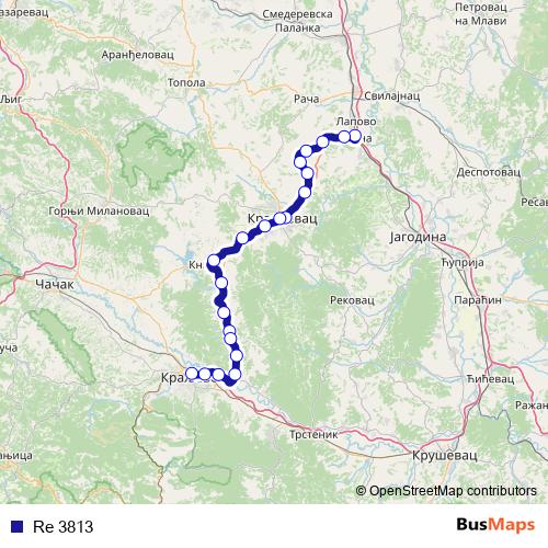 Re 3813 rail Line Map