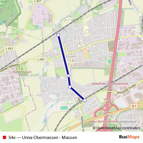 54e bus Line Map