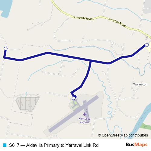 S617 bus Line Map