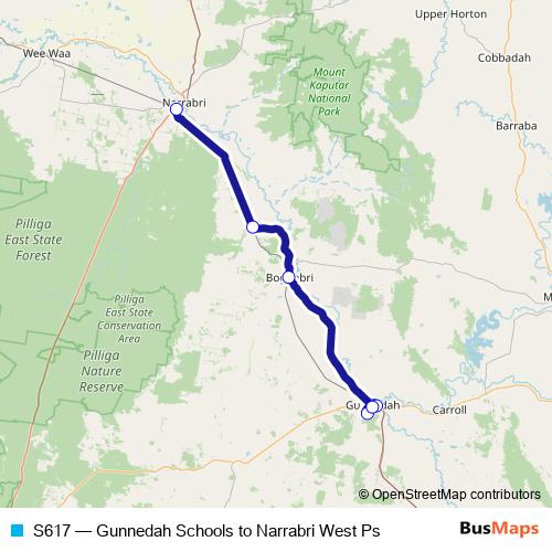 S617 bus Line Map