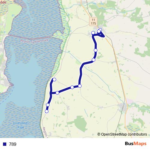 789 bus Line Map
