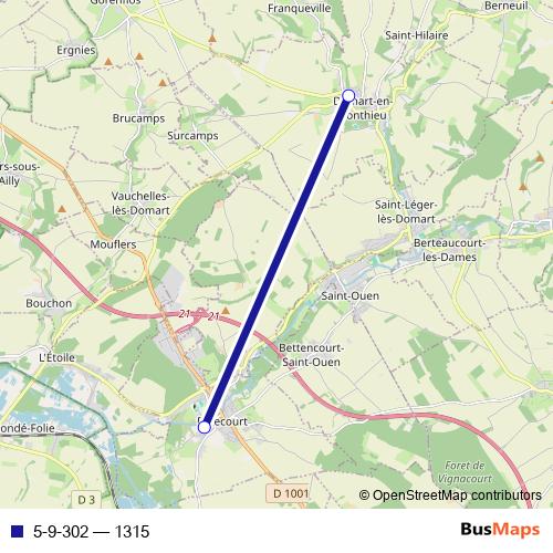 5-9-302 bus Line Map