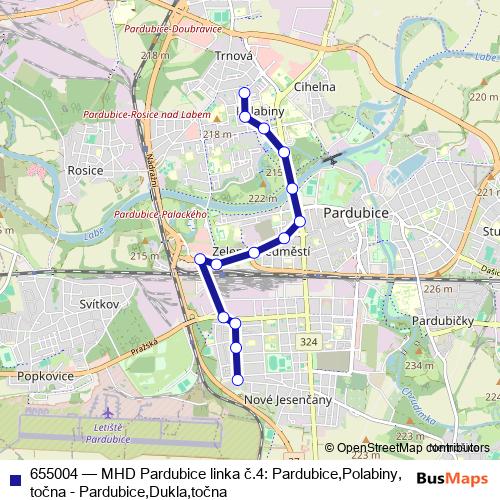 655004 trolleybus Line Map