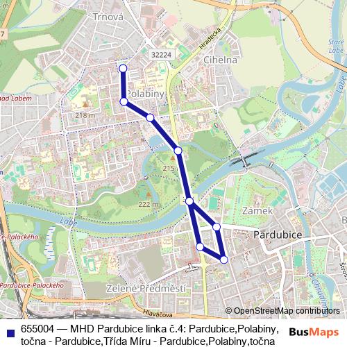 655004 trolleybus Line Map