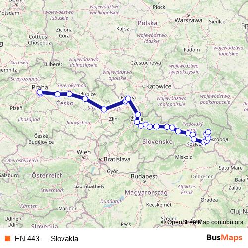 EN 443 rail Line Map