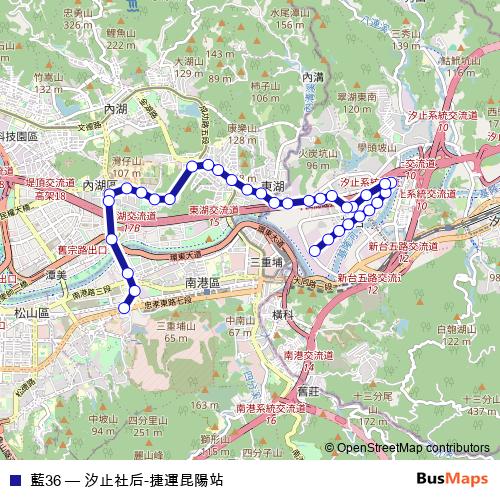 藍36 bus Line Map