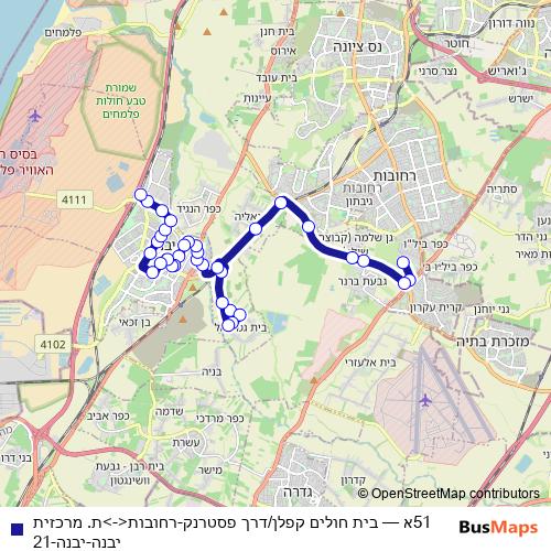 51א bus Line Map