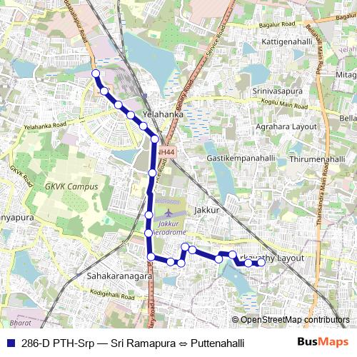 286-D PTH-Srp bus Line Map