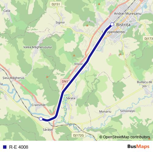 R-E 4008 rail Line Map