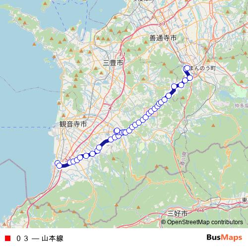 ０３ bus Line Map