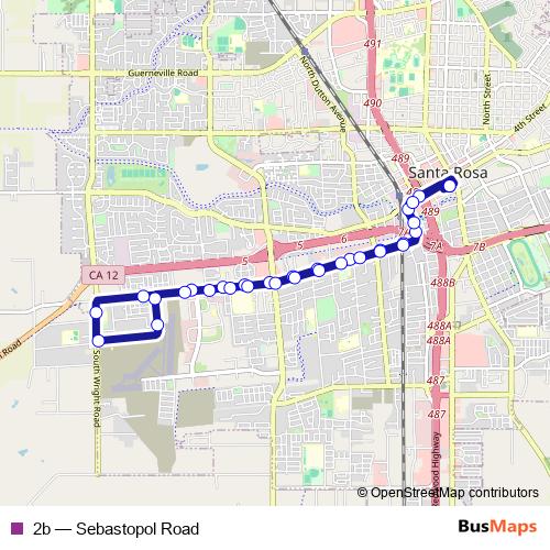 2b bus Line Map