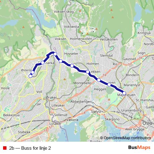 2b bus Line Map