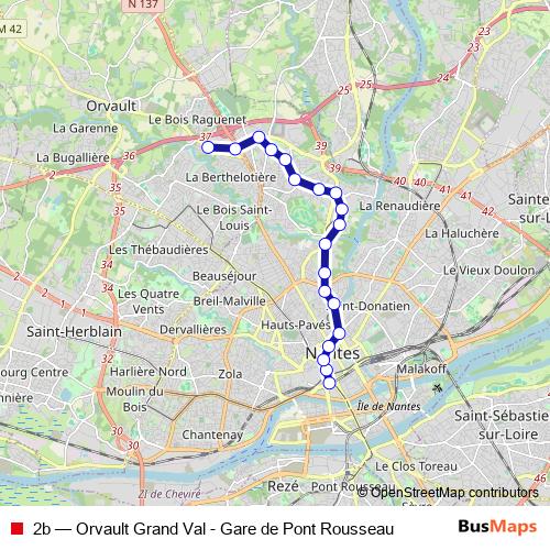 2b bus Line Map