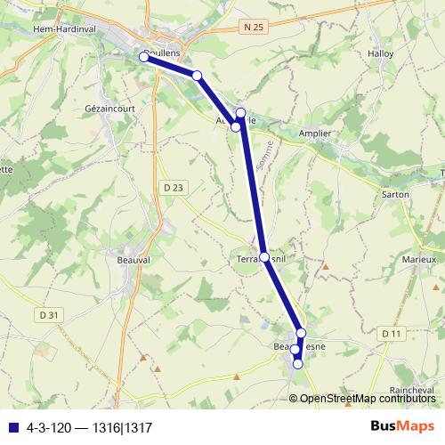 4-3-120 bus Line Map