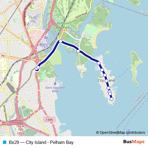 Bx29 bus Line Map