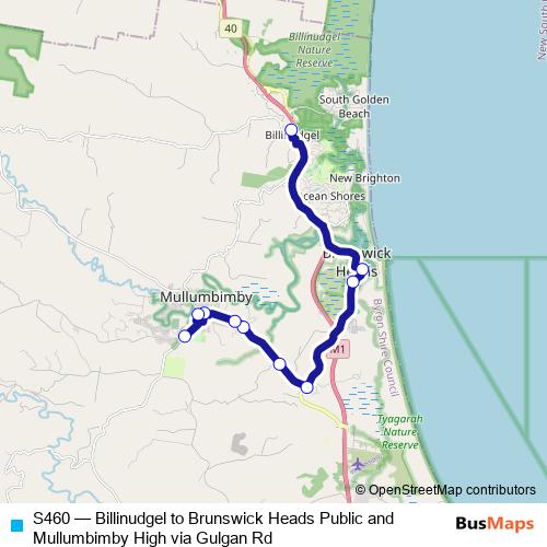 S460 bus Line Map