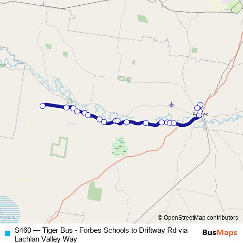 S460 bus Line Map