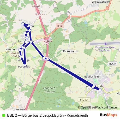 BBL 2 bus Line Map