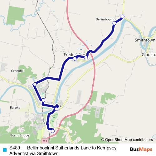 S489 bus Line Map