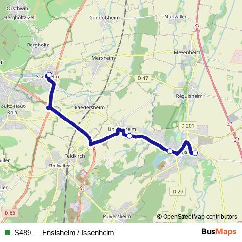 S489 bus Line Map