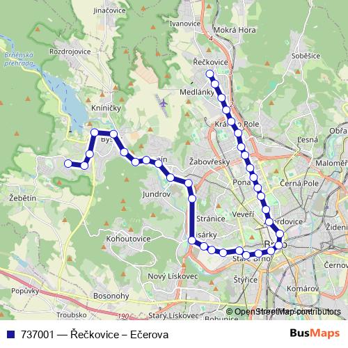 737001 tram Line Map