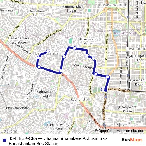 45-F BSK-Cka bus Line Map
